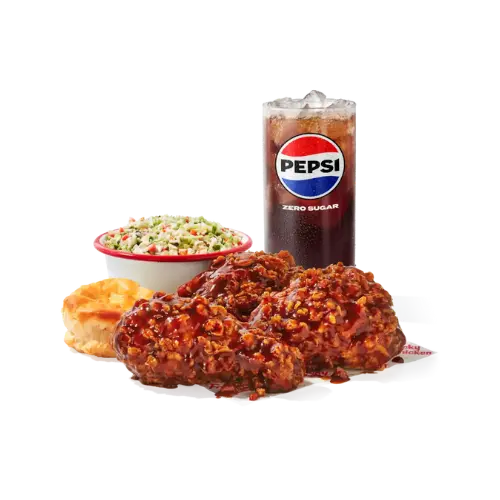Latest KFC Menu and Prices 2026 25 Original Honey BBQ 3 pc. Chicken Combo