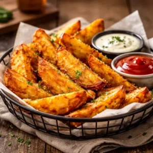 KFC Potato Wedges Availability, Price, Recipe, Review 2026 12 Serve Serve immediately with ketchup, ranch, or your favorite dipping sauce. Optional: Sprinkle extra seasoning or top with shredded cheese and bacon for a loaded version.