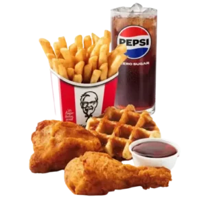 KFC Chicken and Waffles Prices, Calories 2026 2 KFC 2 pc. Chicken & Waffles Combo