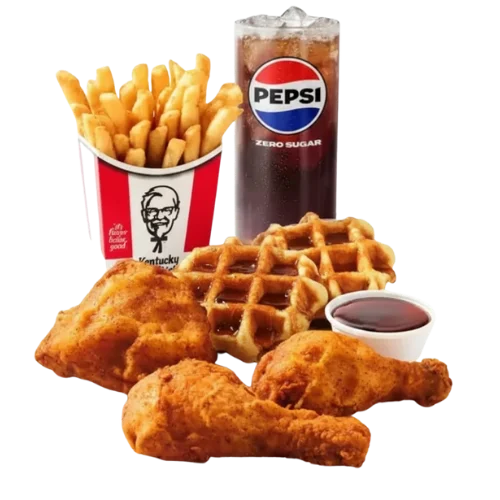 KFC Chicken and Waffles Prices, Calories 2026 3 KFC 3 Pc Chicken and Waffles Combo