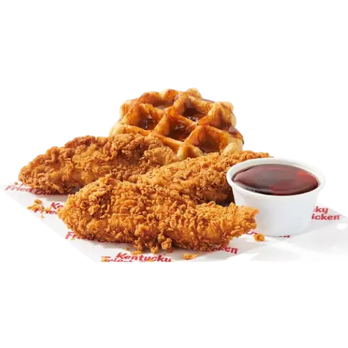 KFC Chicken and Waffles Prices, Calories 2026 7 KFC 3 pc. Tenders & Waffles Box