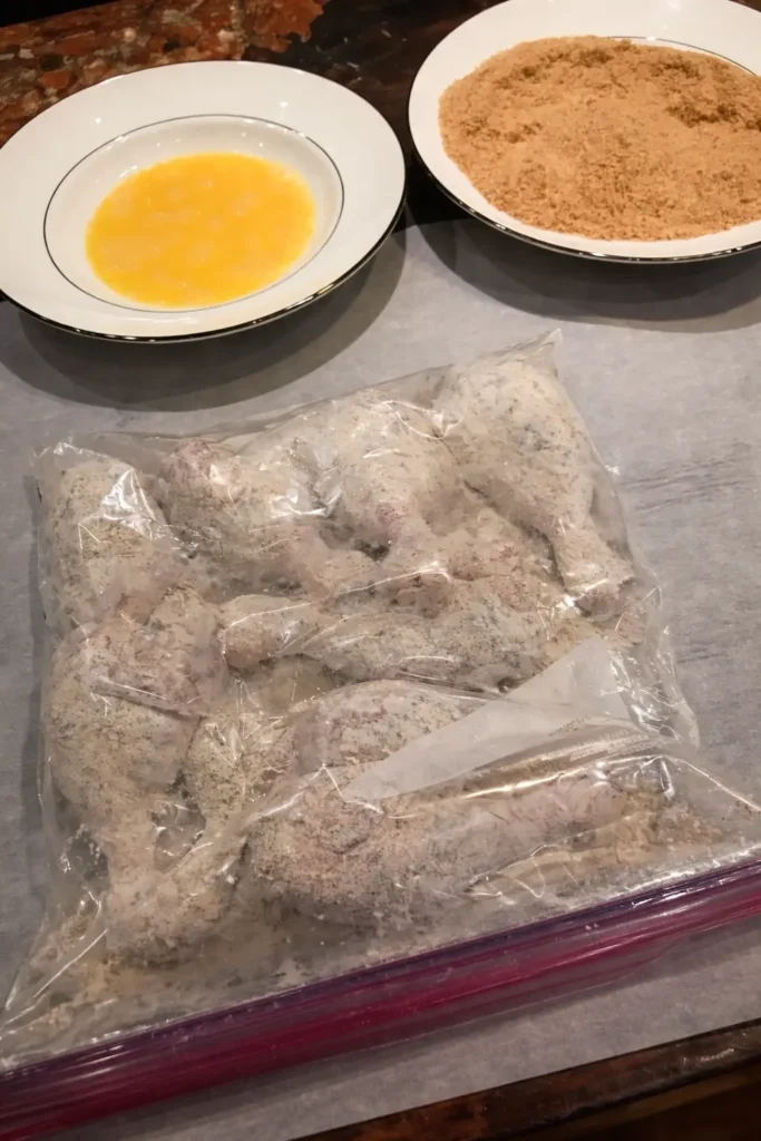 KFC Chicken Drumstick 4 Dredging KFC Drumsticks