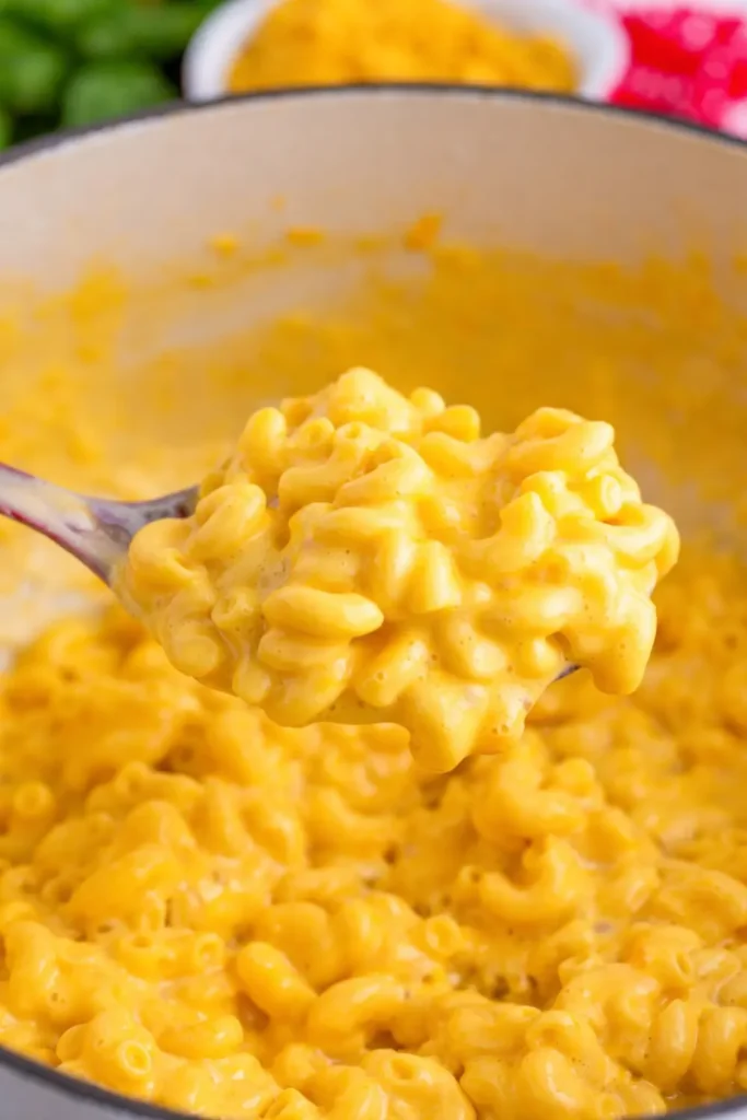 Copycat KFC Mac and Cheese Recipe, Calories & Nutrition Guide 2026 7 copycat kfc mac and cheese showing the thickness, softness and creaminess of homemade version