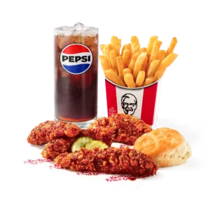 KFC Nashville Hot Tenders Combos Price & Calories 2026 3 Nashville Hot 4 pc. Tenders Combo
