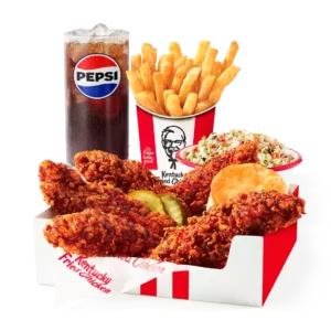 KFC Nashville Hot Tenders Combos Price & Calories 2026 5 Nashville Hot 5 pc. Tenders Big Box