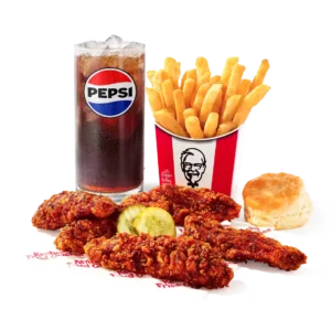 KFC Nashville Hot Tenders Combos Price & Calories 2026 4 Nashville Hot 5 pc. Tenders Combo