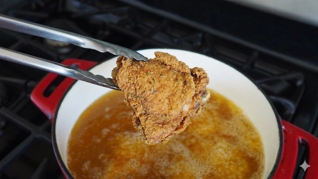 KFC Chicken Breast 9 always-let-the-oil-come-back-up-to-temp-before-adding-more-chicken