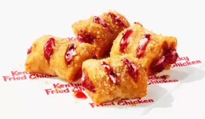 KFC Pie Poppers Flavors, Price and Calories 2026 4 KFC Strawberry Creme Pie Poppers