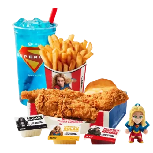 KFC Supergirl Meal With Prices, Calories & Collectibles 2026 2 KFC Supergirl Tenders Ultimate Meal