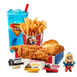 KFC Supergirl Meal With Prices, Calories & Collectibles 2026 7 KFC Supergirl Tenders Ultimate Meal